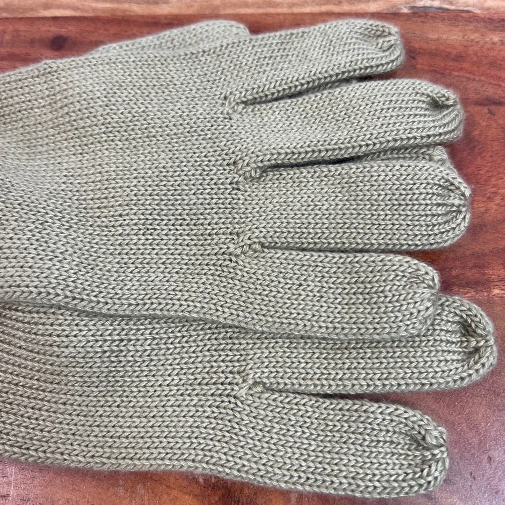 Michael Kors Camel Tan MK Monogram Logo Knit Gloves One Size NWT 537413C